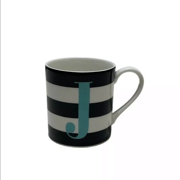 Kate Spade Lenox J Initial Striped Mug